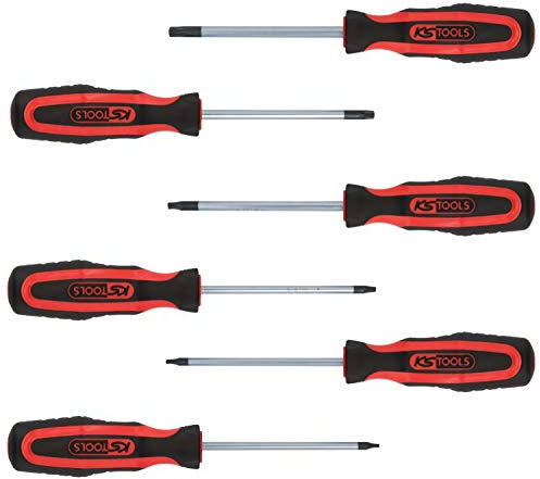 KS Tools 159.0040 ERGOTORQUEplus Schraubendreher-Satz, 6-tlg., TX mit Bohrung