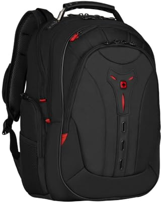 WENGER Pegasus Deluxe Laptop-Rucksack, Notebook 14 bis 16 Zoll, Tablet bis 10 Zoll, 25 l, Damen Herren, Business Uni Schule Reisen, Schwarz, 606492