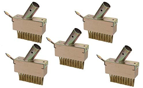 5er Set Unkraut Fugenbürste mit je 29 x 30 Metall-Borsten und Schaber gegen Unkraut ohne stiel, Fugenkratzer ca. 14 x 13 cm