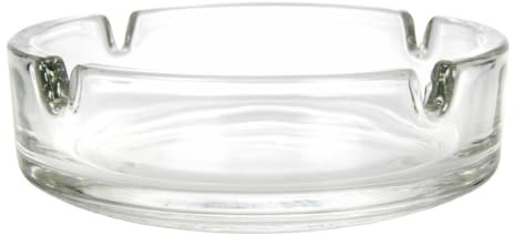 Kleine stapelbare Glasaschenbecher von Olympia (24er-Pack), klares, massives Glas, Größe: 107 mm Durchmesser, Pub-Aschenbecher, D865
