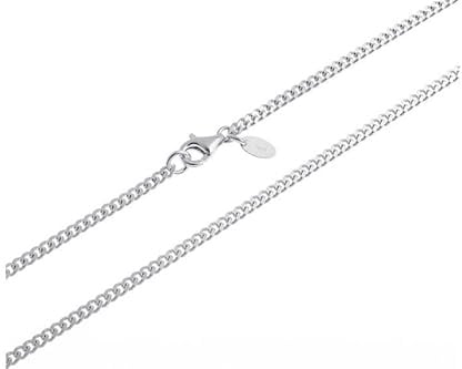 2,4mm Panzerkette, Silberkette - Länge wählbar 38-100cm - echt 925 Silber