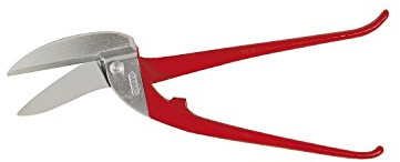 STUBAI DURCHLAUFSCHERE 350 mm | Spezialschere für lange, gerade Schnitte in Blech, Zink und Aluminium | lackierte Griffe | induktiv gehärtet 60–62 HRC | 800 g