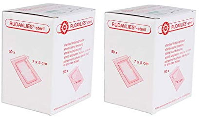 100 Stück steril Wundpflaster Rudavlies steril Pflaster 7 x 5 cm