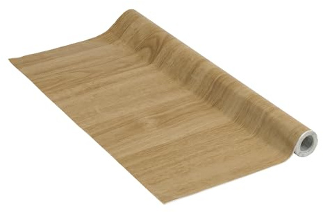 Klebefolie Perfect Fix® Eiche Hell, Holzfolie, Dekofolie, Möbelfolie, Tapeten, selbstklebende Folie, ohne Phthalate, keine Luftblasen, Natur-Holzoptik, 45cm x 2m, Stärke: 0,15 mm, Venilia 53328