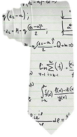 SARA NELL Klassische gewebte Herren-Krawatte, Seidenkrawatte, Mathematiklehrer-Muster mit mathematischen Formeln, Mathematiklehrer-Muster mit mathematischen Formeln, Einheitsgröße