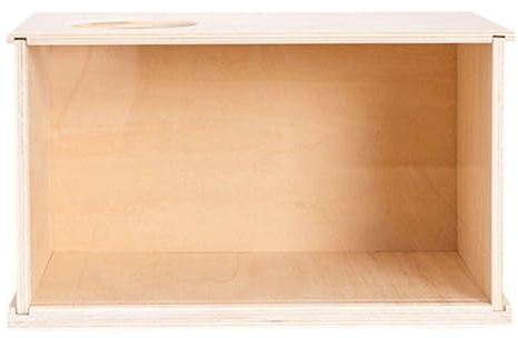 Hamster Holz Acryl Sandbadehaus Versteck Tunnel Aktivitätscenter für Heimtierhaltung Spielen Einrichten Beobachten, Size L