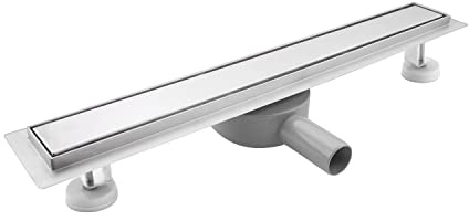 SaniteModar Duschrinne 60cm | Befliesbar Edelstahl Duschrinne mit 360° Siphon Geruchsstop und Haarfilter, Duschablauf Komplettset