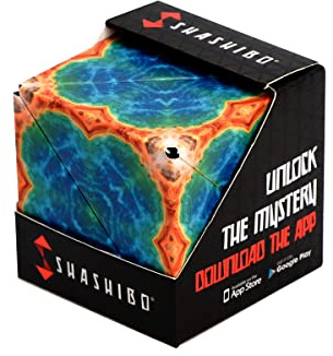 Shashibo Formwechsel-Box – Preisgekrönter, patentierter Zappelwürfel mit 36 Seltenerdmagneten – lässt Sich in über 100 Formen verwandeln (Earth)