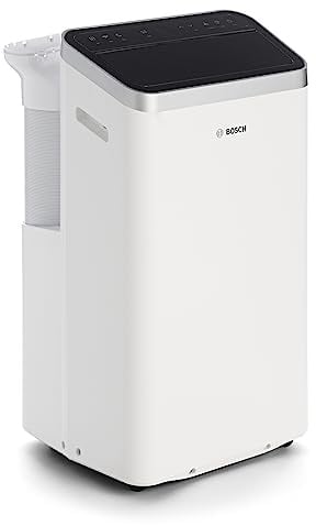 Bosch Cool 4000 Mobiles Klimagerät - 3-in-1 Klimaanlage, Luftentfeuchter, Ventilator - 2,6 kW für Räume bis zu 35m² - Mit Auto-Modus, Silent-Modus Sleep-Modus