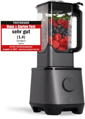 SPRINGLANE Hochleistungsmixer Hanno – Smoothie Maker 2000 W 32000 U/min mit Selbstreinigungsfunktion – inkl. Rezeptheft & Stößel