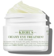 KIEHL'S Creamy Eye Treatment with Avocado, pflegende Augencreme mit Avocadoöl und Koffein, Feuchtigkeitscreme mildert trockenheitsbedinge Falten, Augenpflege für normale und empfindliche Haut