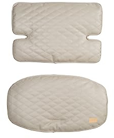 roba Sitzverkleinerer Sit Up Luxe - 2-teilige Hochstuhleinlage Greyish gesteppt - Sitzkissen für alle roba Sit Up Treppenhochstühle - Hellgrau