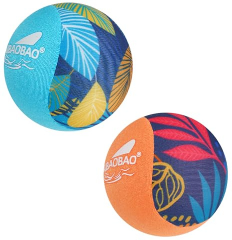 AIBAOBAO Wasserball, 2 Stück Wasserball für Kinder Erwachsene, Wasserhüpfball, Wasserbälle Wiederverwendbar 5.5 cm,Springen auf Wasser, Wasserspielzeug Kinder für Schwimmbad Strand und Meer
