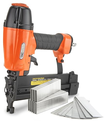 Tacwise 1804 2-in-1 Druckluft Stiftnagel-/Klammerpistole mit Befestigungen | Enthält 1000 Typ 18G / 30 mm Nägel und 800 Typ 90 / 25 mm Heftklammern