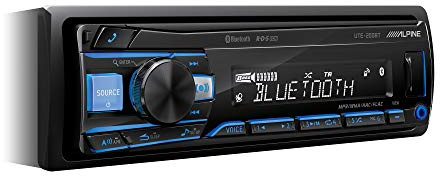 Alpine Electronics UTE-200BT Autoradio Bluetooth 1DIN, Schwarz (RGB Beleuchtung)
