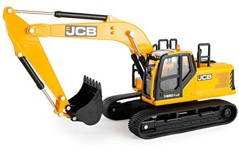 Britains JCB 220X LC Kettenbagger - Bagger Spielzeug 1:32 | Kettenbagger Modell 1:32 Maßstab - Minibagger, Sandkasten Spielzeug, Baustellen Bagger, ab 3 Jahre