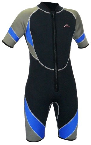 Scubatec 3mm Shorty Neoprenanzug Herren – kurzer Wetsuit mit Frontreißverschluss, flachen Nähten & flexiblem Neopren für Tauchen, Schnorcheln, Surfen und Schwimmen, S / 48
