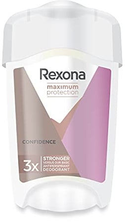 Rexona Women Maximum Protection Anti Transpirant Deo Creme Confidence Deodorant mit 96 Stunden Schutz gegen starkes Schwitzen und Geruch mit 3x Schutz bei Stress, Hitze & Bewegung 45 ml