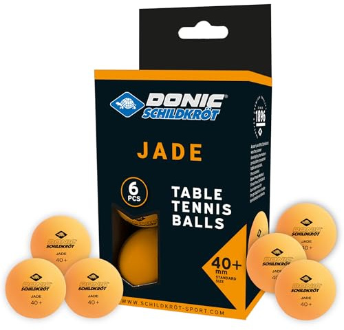 Donic-Schildkröt Tischtennisball Jade, Poly 40+ Qualität, 6 STK. im Blister, orange