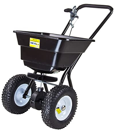 DEMA Streuhandwagen 45L – Salzstreuer, Düngestreuer, Saatgutstreuer, Sandstreuer für Garten, Rasenpflege und Winterdienst