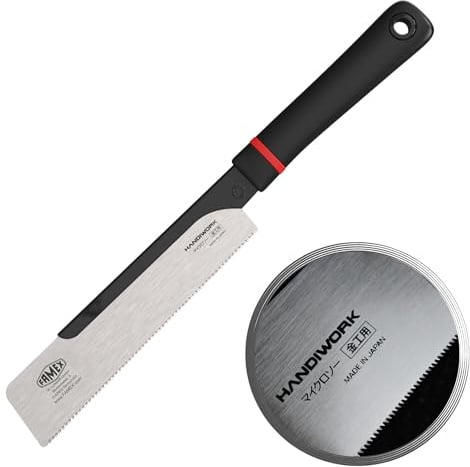 FAMEX 5520 Japansäge Dozuki Mini - sehr fein 26 TPI - Dicke 0,4mm - Made in Japan - für Hartholz Weichholz Sperrholz Kunststoff GfK - feinste und präzise Arbeiten wie Modellbau