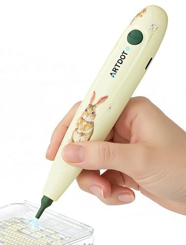 ARTDOT Elektrischer Diamond Painting Stift Set, ein Kabelloser Automatischer Wachsstift als Zubehör für Diamant Painting Erwachsene Blider