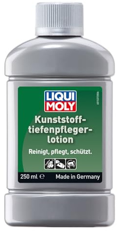LIQUI MOLY Kunststofftiefenpflegerlotion, Art.-Nr. 1537 I 250 ml dickflüssige Kunststoffpflege für senkrechte Stellen im Auto-Innenraum I Pflegt und frischt Kunststoff auf I Seidenmatter Glanz