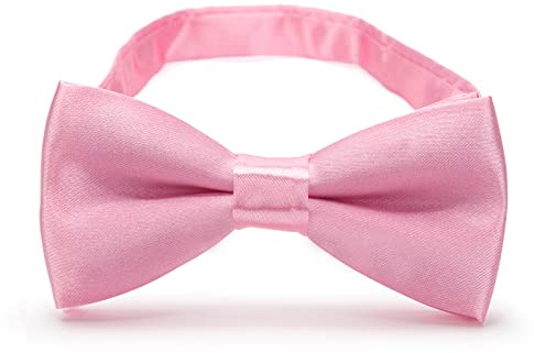 RSXING Kinder Jungen Fliege Kinderfliege Verstellbare Smokingfliege für Hochzeit Geburtstag Party Mode Zubehör - Hell-Pink