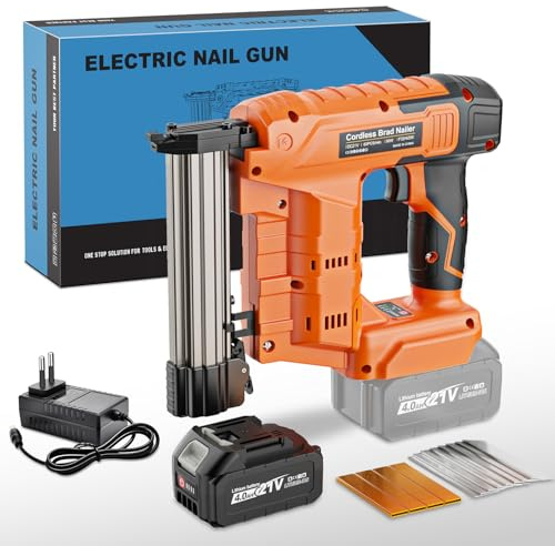 blayram Akku Tacker Kompatibel mit Makita 18V, 2-in-1 Nagelpistole akku, enthält 1 x 4.0Ah Akku, 800 Nägel und 800 Tackerklammer für Holz, DIY und Polsterarbeiten