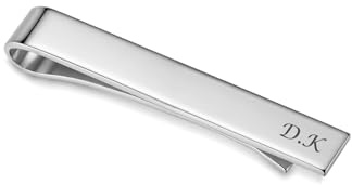 AllerPierce Personalisiert Krawattenklammer mit Gravur Edelstahl Krawattennadel Klassisch Skinny Business Clips für Männer Herren Anzug Anpassen Text