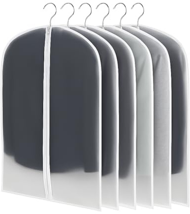 Kleidersack Anzug CNMTCCO Leichte Kleidersäcke 6 Stück Transparent 60x100 Cm Staubdicht Feuchtigkeitsbeständig Schimmelresistent Geeignet Für Kleider Jacken Hemden Abendkleider Aufbewahrung Und Schutz