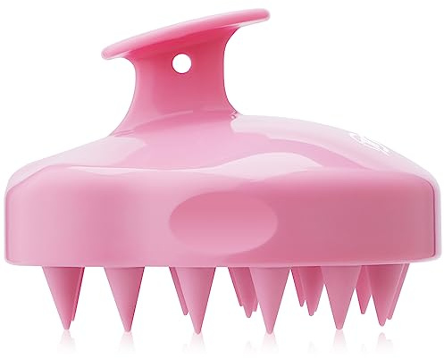 FReatech Kopfhaut Massagebürste Shampoo Haarbürste für Peeling und Kopfmassage, Silikonkamm Pflege Haarwurzel, Healthy Head ohne Schuppen, Stimuliert das Haarwachstum, Rosa