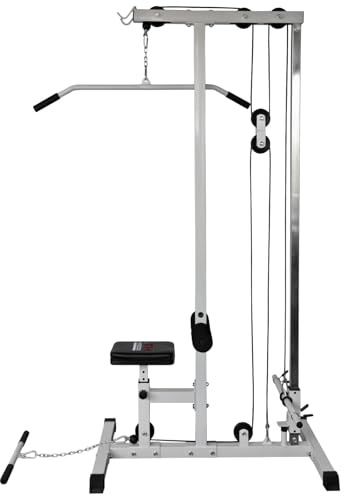 Hansson Sports® Latmaschine Latzugturm Latzugstation Seilzug mit Gewichten optinal (A:Latmaschine)