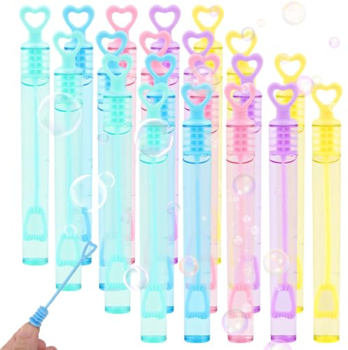 Volumoon 20 Stück Mini Seifenblasen Set, Seifenblasenstab ohne Blasenlösung | Seifenblasen Kinder, seifenblasen kleine Flaschen, für Kinder Geschenk Hochzeit und Geburtstagsfeier