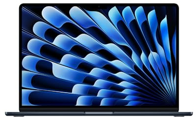 Apple MacBook Air (15, Apple M4 Chip mit 10‑Core CPU und 10‑Core GPU, 24GB Gemeinsamer Arbeitsspeicher, 512 GB) - Mitternacht