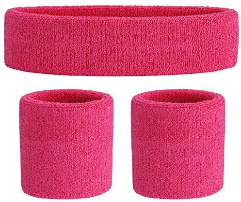 ONUPGO Schweißband Set Sportstirnband Handgelenk gestreifte Schweißbänder Frottee Sporttraining Basketball-Armband Stirnbänder Feuchtigkeitstransport Schweiß absorbierendes Stirnband