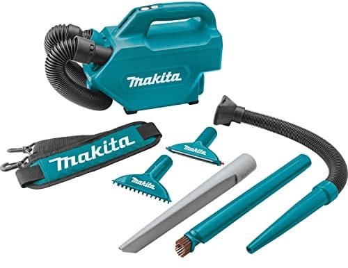 Makita CL121DZ Akku-Staubsauger 12V CXT Gebläsefunktion für Auto Innenreinigung Grau/Türkis