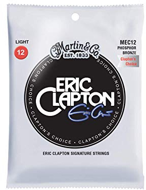 MARTIN Saiten für Akustikgitarre, Eric Clapton's Choice, Light 12-54, 92/8 Phosphor Bronze (MEC12)