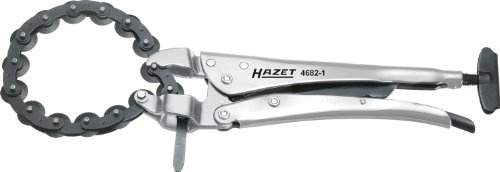 HAZET Ketten-Rohrschneider 4682-1, 20 – 115 mm, Spezialstahl, vernickelt | Spezialstahl, vernickelt, Ø min 20 mm, Ø max 115 mm, Länge 315 mm, 1210 g, 20 – 115 mm, 15 Schneidrädchen aus legiertem Stahl