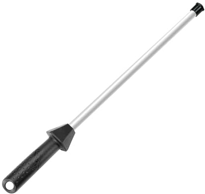 Sharpeak Gesamt 45 cm/Stangen 30 cm Keramik-Wetzstahl mit eingebauter Winkelführung und Anti-Bruch-Kappe, Keramik wetzstab Wetzstähle für messer, Schleifstab, Keramik Messerschärfer stab, Messerstahl