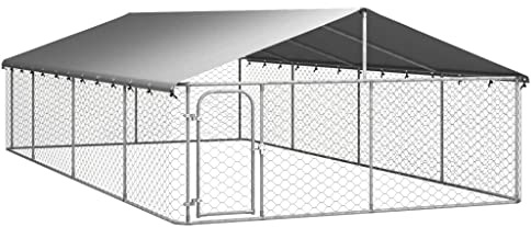 Willood Outdoor-Hundezwinger mit Dach 600 x 300 x 150 cm hühnerstall,freilaufgehege,freigehege