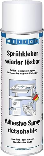 WEICON Sprühkleber wieder lösbar 500 ml, Non Permanent für Plotter, Schneidmatten, Siebdruck & Schablonen, transparent