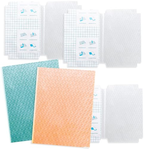 SGQTGIMU 10er Pack Buchschutzfolie Selbstklebend 34×47 cm – Transparente, Buchfolie Selbstklebend Transparent Buchumschläge Schulbücher für Schulbücher, Hardcover, Dokumente