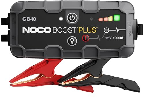 NOCO Boost GB40: 1000A UltraSafe Starthilfe Powerbank – 12V Lithium-Starthilfegerät & Starterkabel – Tragbarer Booster für Benziner bis 6,0L & Diesel bis 3,0L