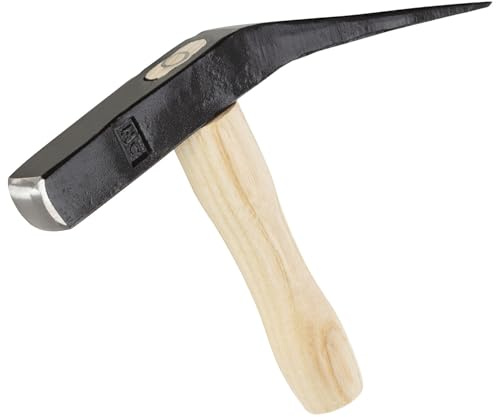RUTHE Pflasterhammer Esche, Berliner Form ES 1500g | Robust & Ergonomisch für Bau, Handwerk | Ideal für Pflasterer, Maurer, Steinmetze | Langlebig, Effizient & Präzise