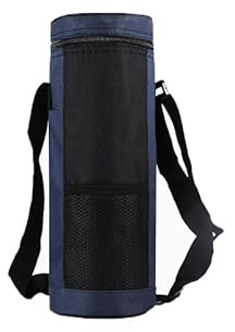 zalati Tragetasche für Flaschen, isoliert, hält kühl, warm, mit Gurt, für Getränke, Reisen, Picknick, Tragetasche, Blau, blau, Reisetasche