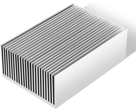Kühlkörper, Aluminium Kühlkörper PC Kühlrippen Kühler-Set Heatsink für LED Verstärker Transistor IC Modul, 100 x 69 x 36 mm