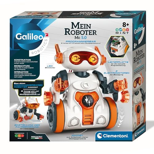 Clementoni Galileo Robotics – Mein Roboter MC 5.0, Robotik für kleine Ingenieure, High-Tech Spielzeug, Programmieren Lernen für Kinder ab 8 Jahren 59158