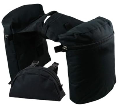 FLCPJGV Hochwertiges Pferdesatteltaschen Set für Outdoor Enthusiasten, Schwarz
