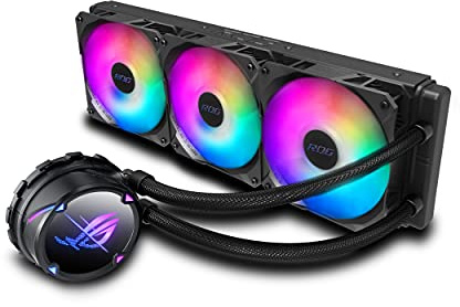 ASUS ROG STRIX LC II 360 ARGB All-in-One Flüssig-CPU-Wasserkühlung (Aura Sync, drei adressierbare ROG 120mm RGB-Lüfter), schwarz